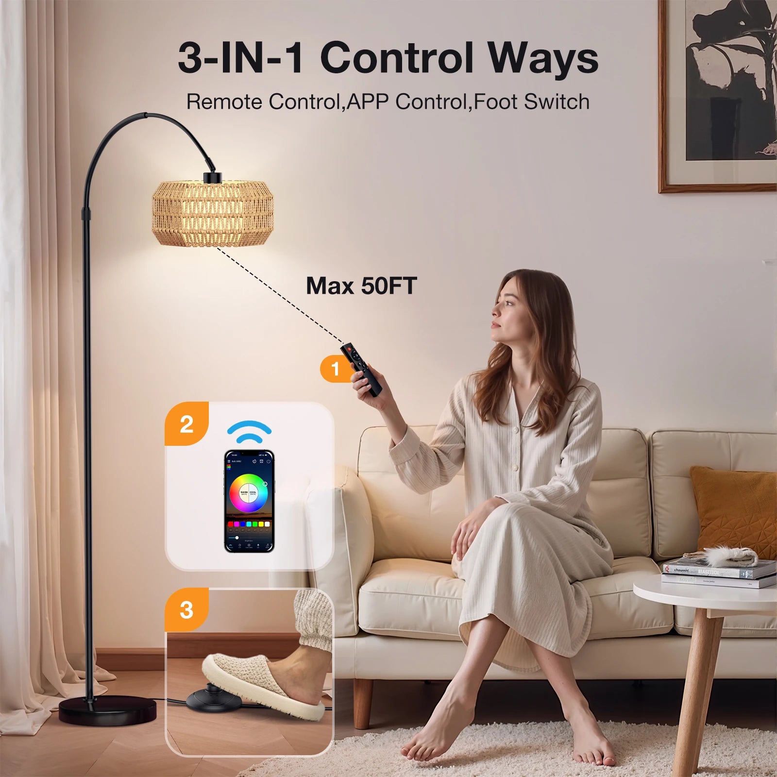 Modern Smart LED RGB Floor Lamp