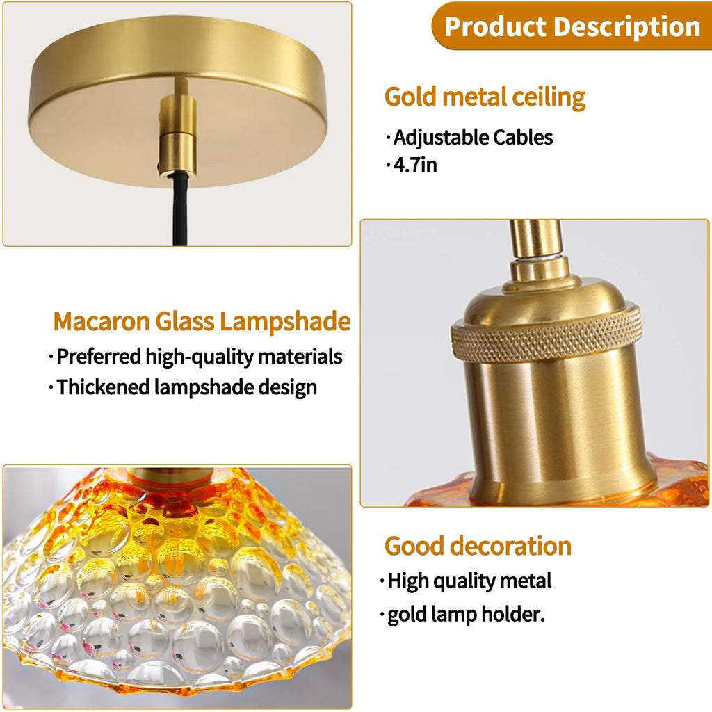 Colorful Glass Ceiling Pendant Light
