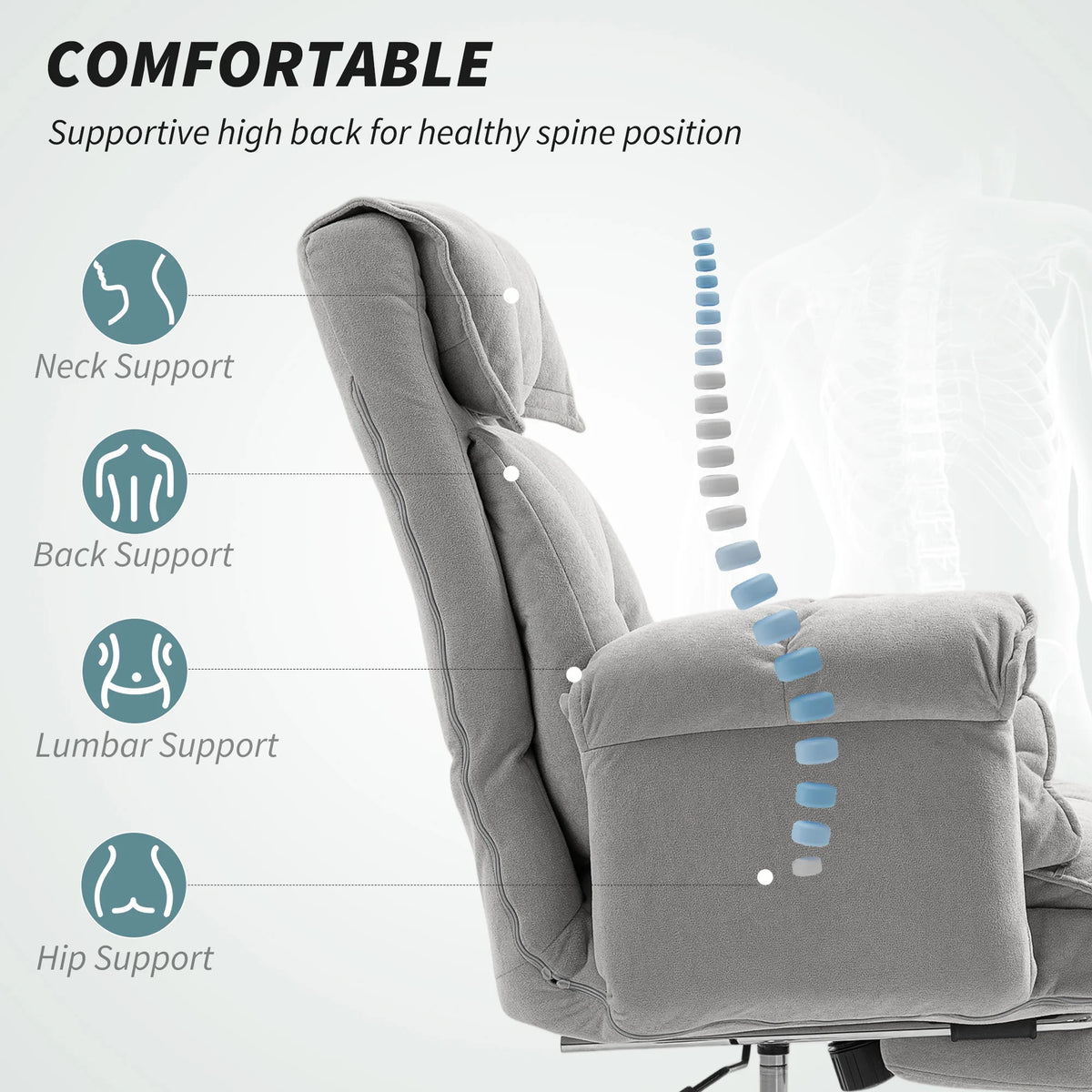Executive Office Chair with Footrest