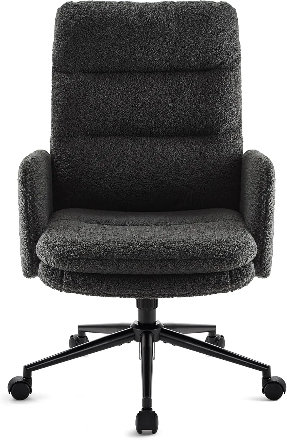 High-Back Adjustable Swivel Office Chair, Upholstered