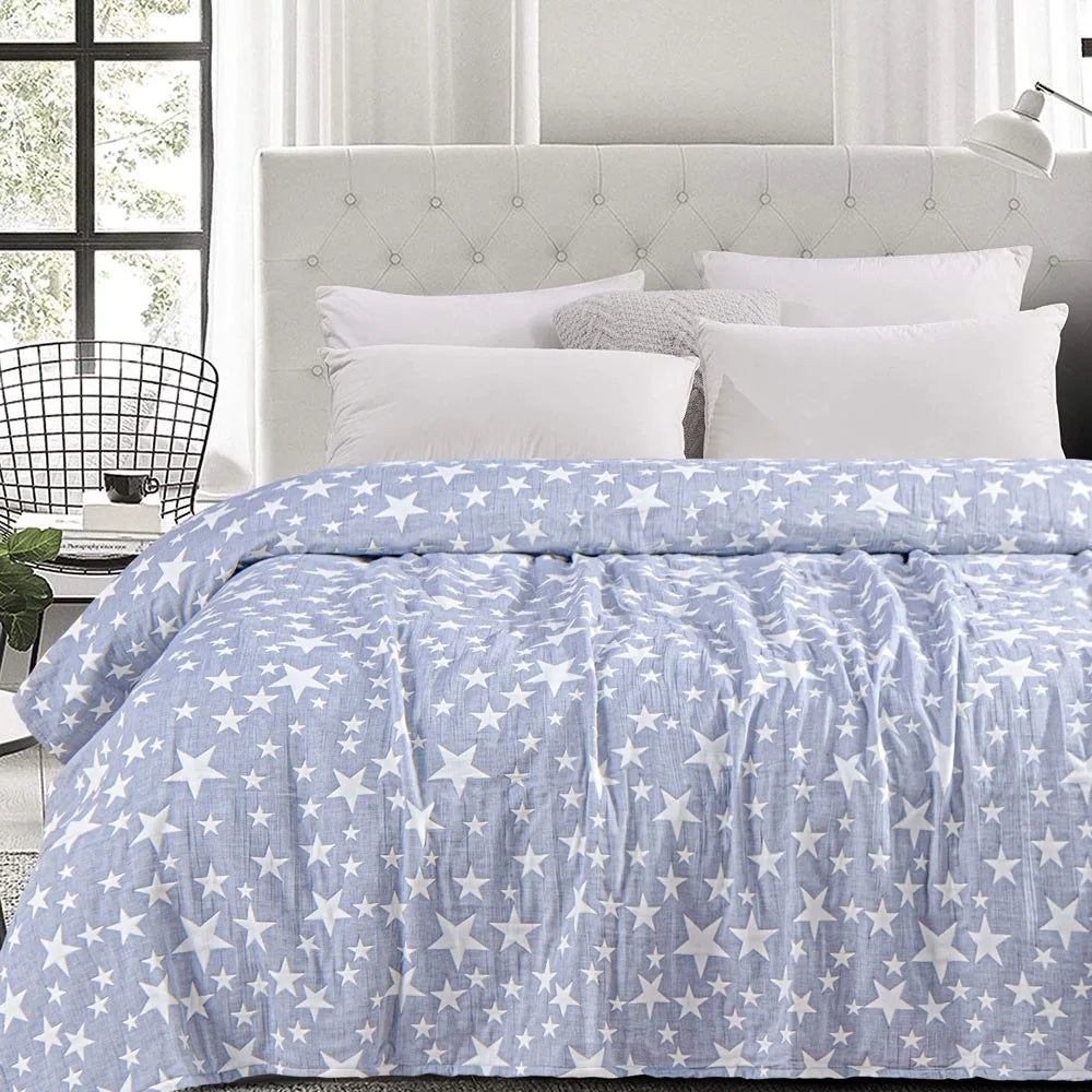 3-Layer Cotton Muslin Bed Blanket – Soft, Breathable, and Lightweight