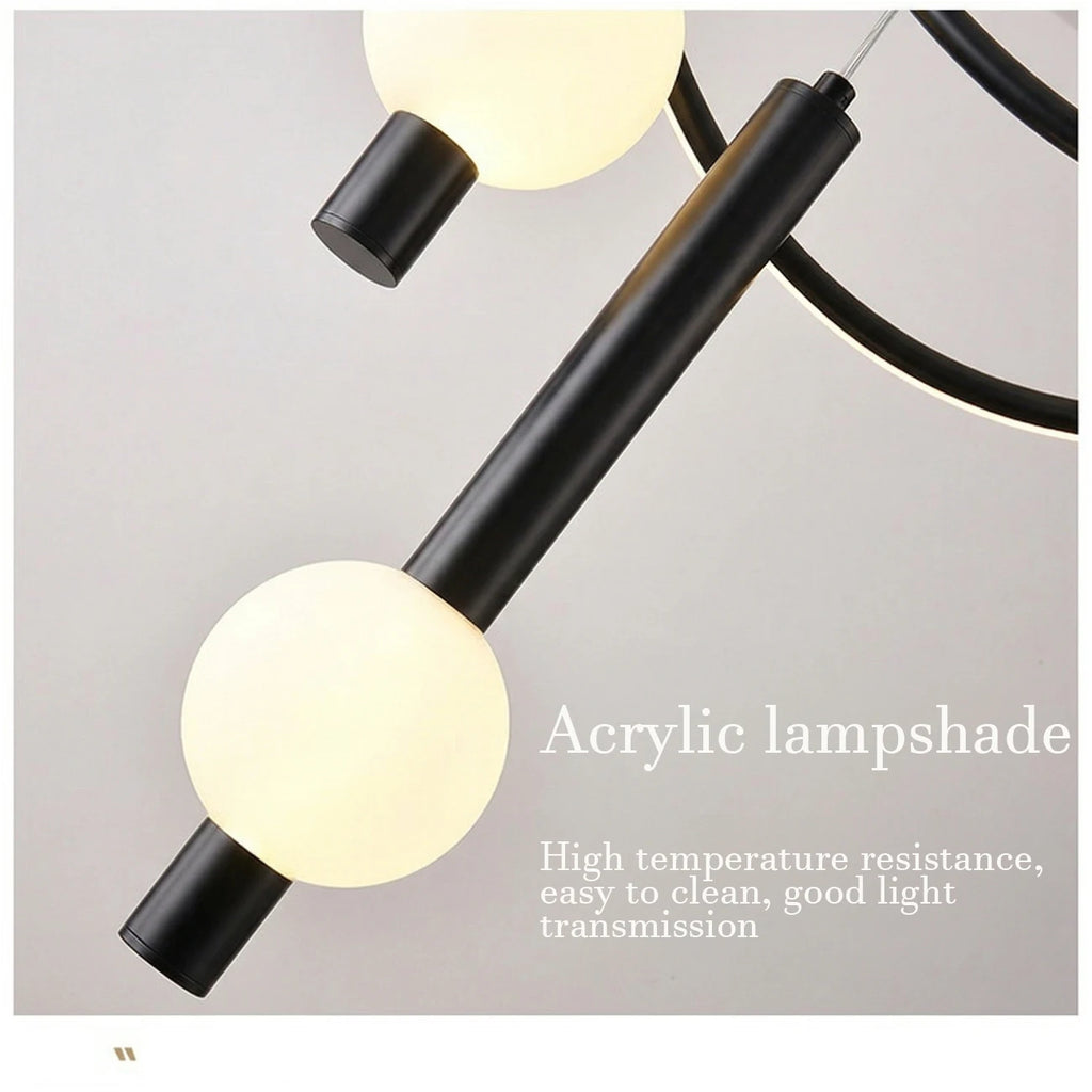 Lollipop-Shaped LED Pendant Light with Remote Control