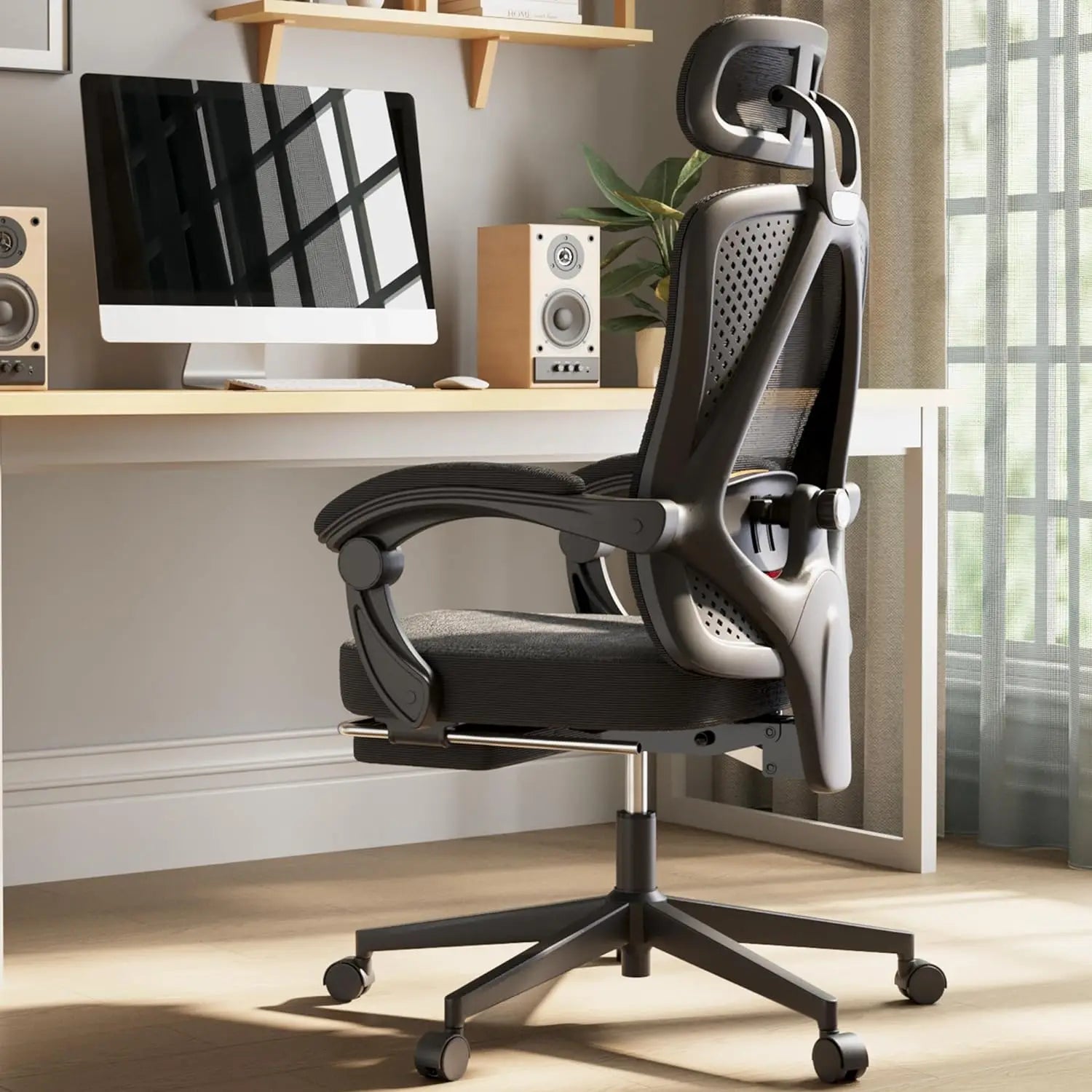 Ergonomic Mesh Computer Chair with Adjustable Lumbar Support & Headrest