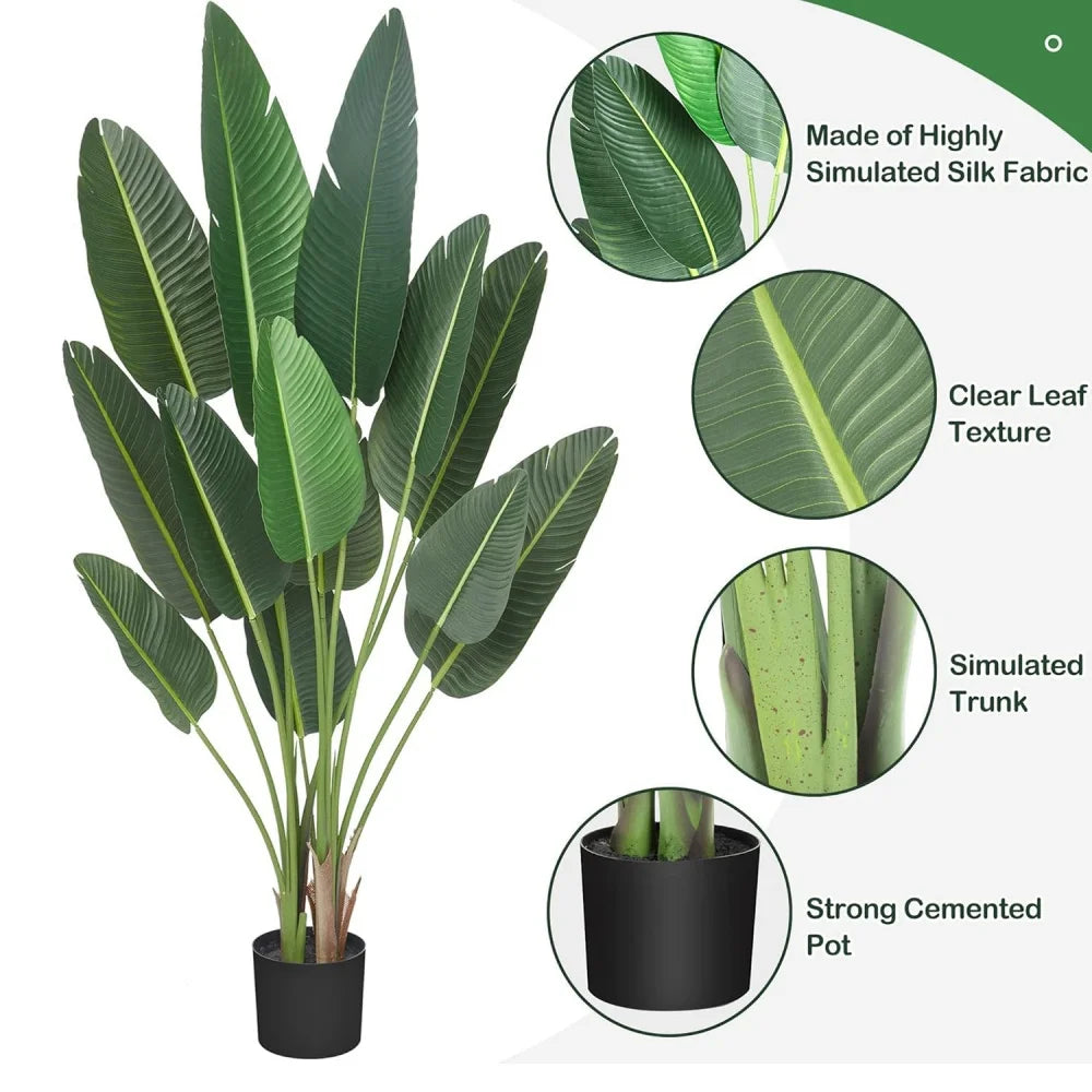 6FT Artificial Bird of Paradise Tree in Pot