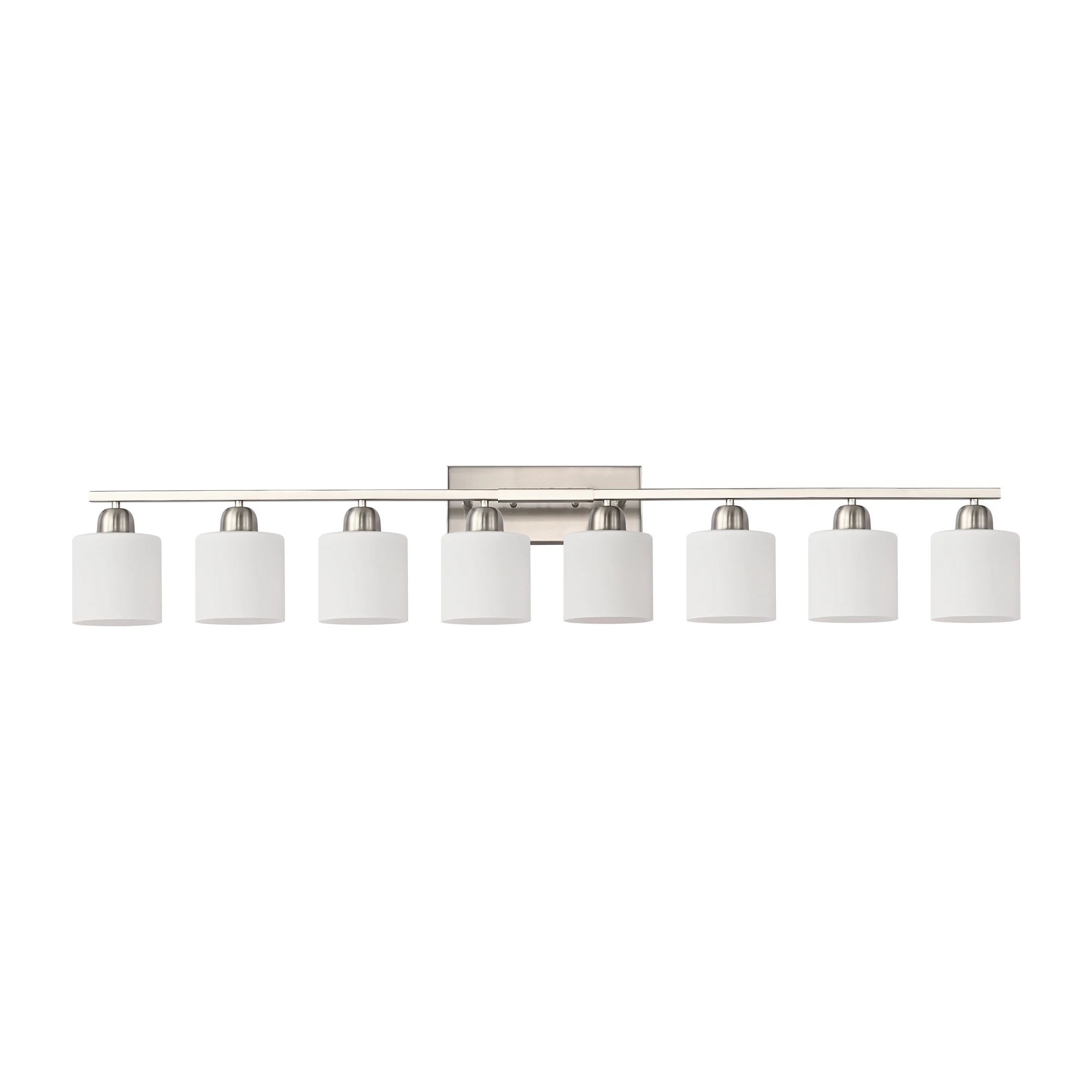 Milk Glass Bathroom Vanity Light Over Mirror, Matte Finish with Frosted Glass