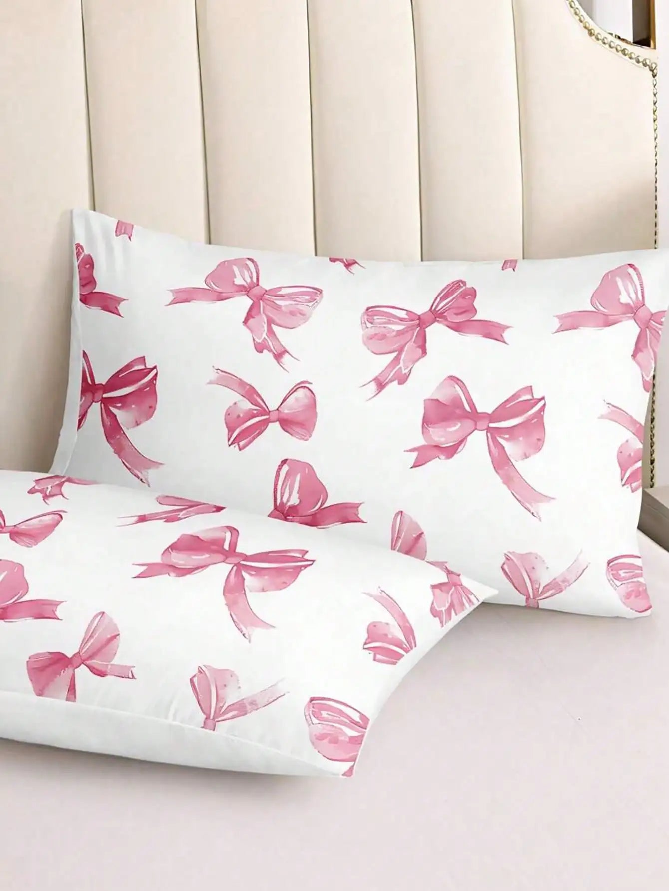2/3-Piece Pink Bow Pattern Duvet Cover Set