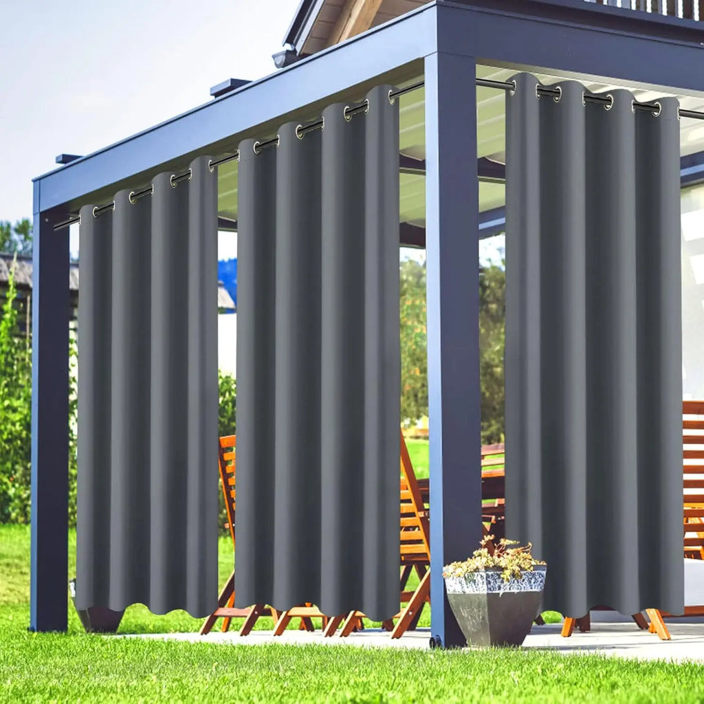 Outdoor Curtains for Patio – Rustproof Grommet Top Waterproof Drapes