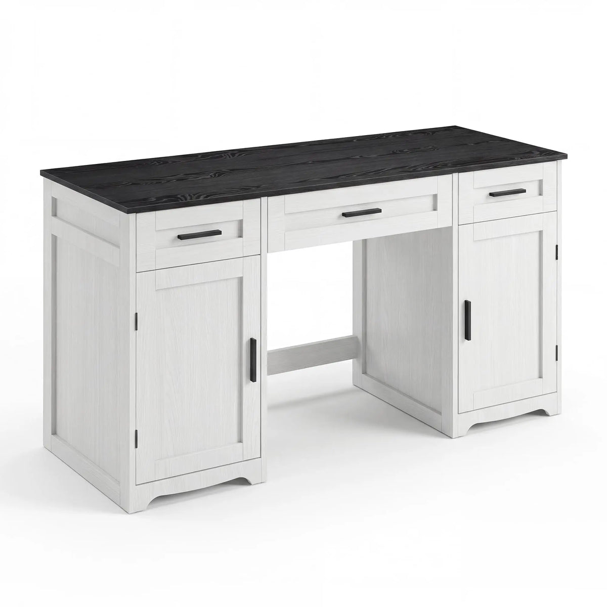 Stylish Farmhouse Executive Desk with Drawers
