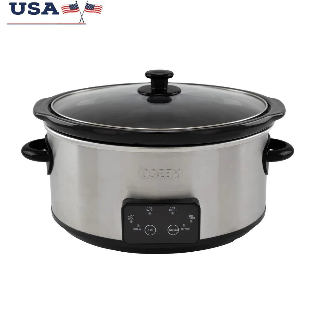 Digital Stainless Steel 6-Quart Slow Cooker – Effortless Cooking, Delicious Results