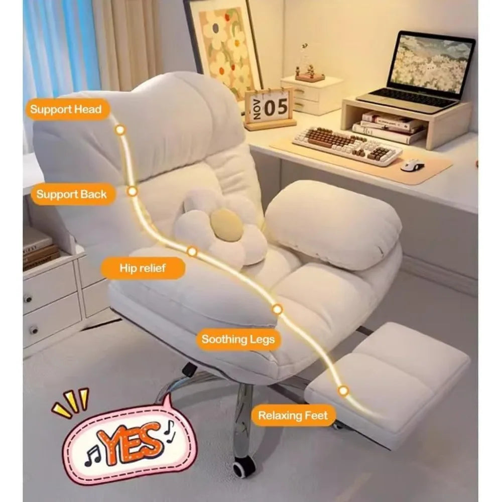 Comfortable Recliner Desk Chair for Bedroom or Home Office
