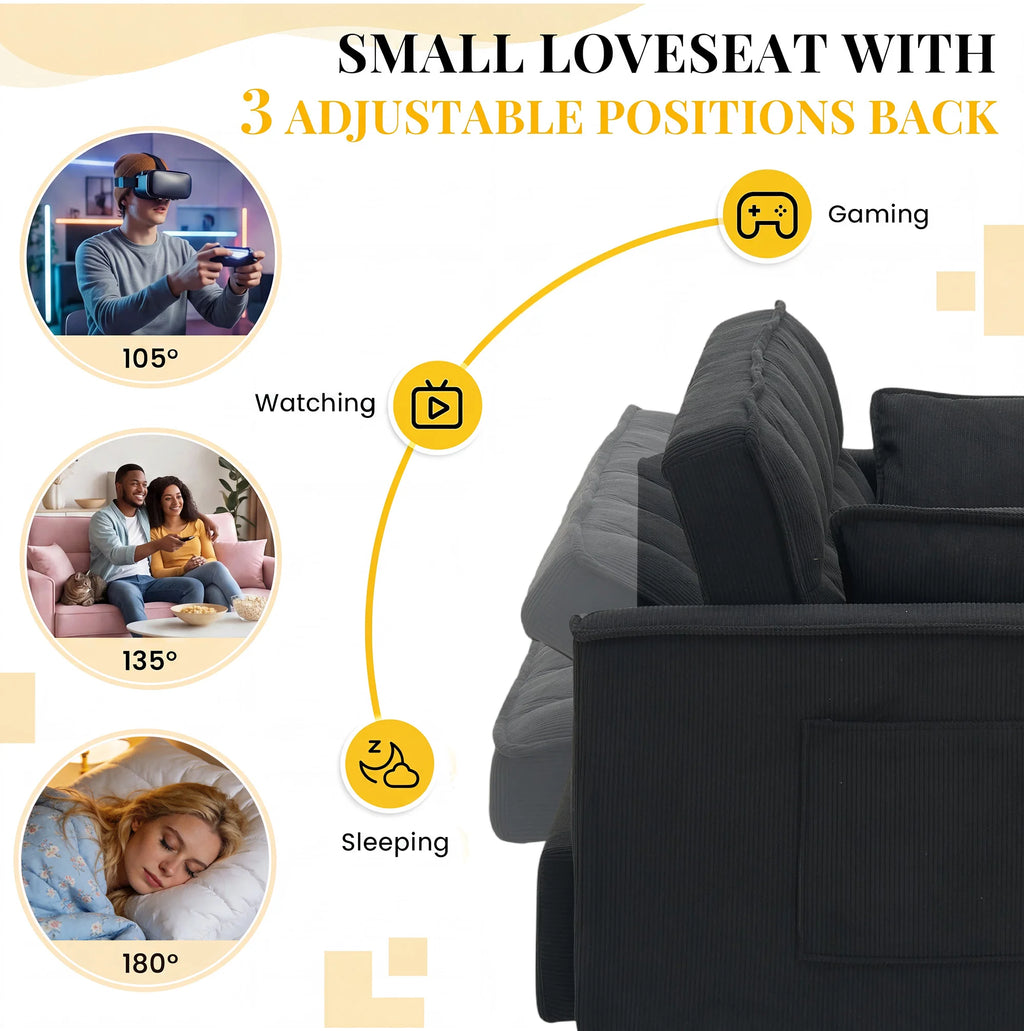 Corduroy Convertible Sleeper Sofa Bed