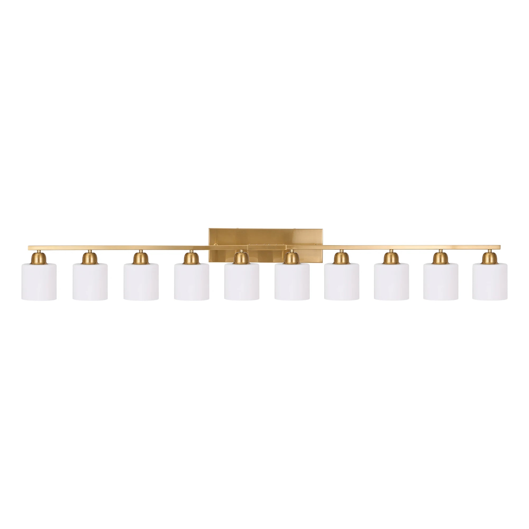 Milk Glass Bathroom Vanity Light Over Mirror, Matte Finish with Frosted Glass