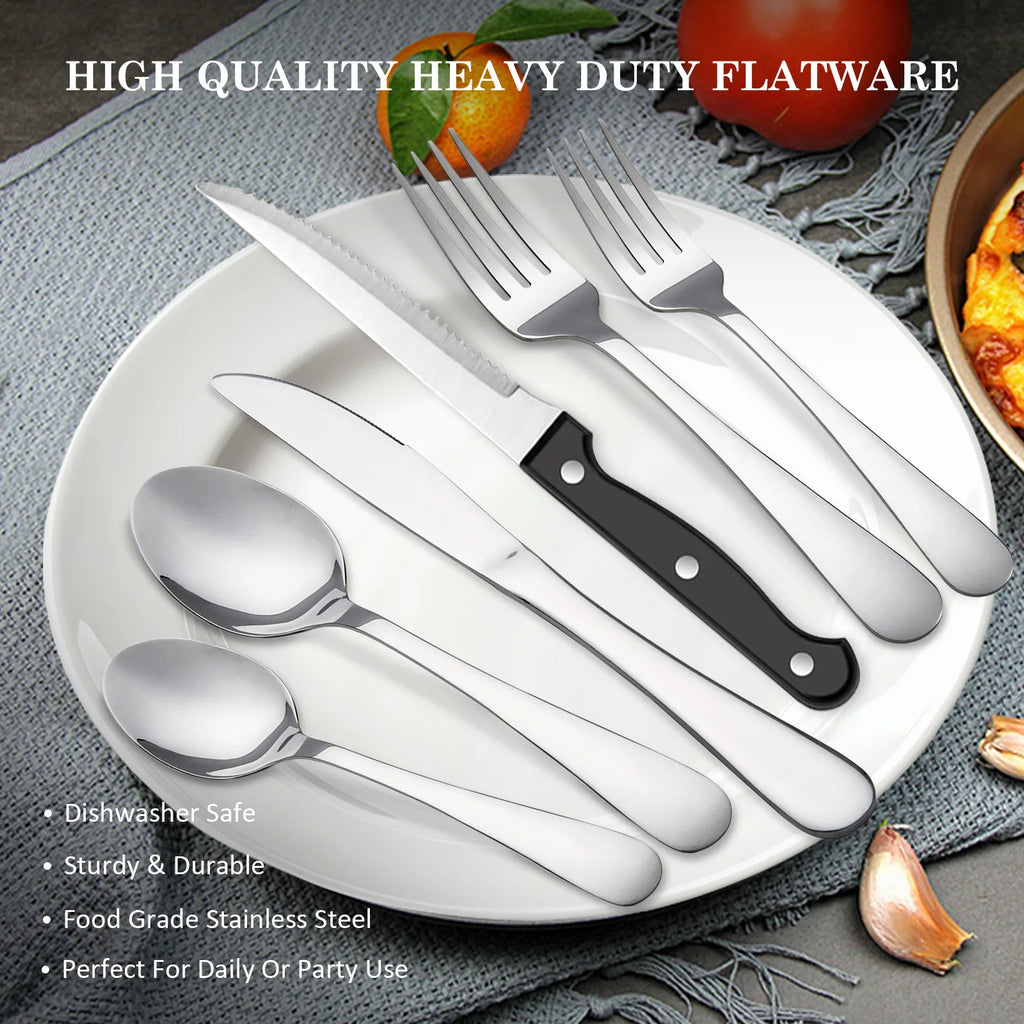 24-Piece Stainless Steel Flatware Set – Service for 4