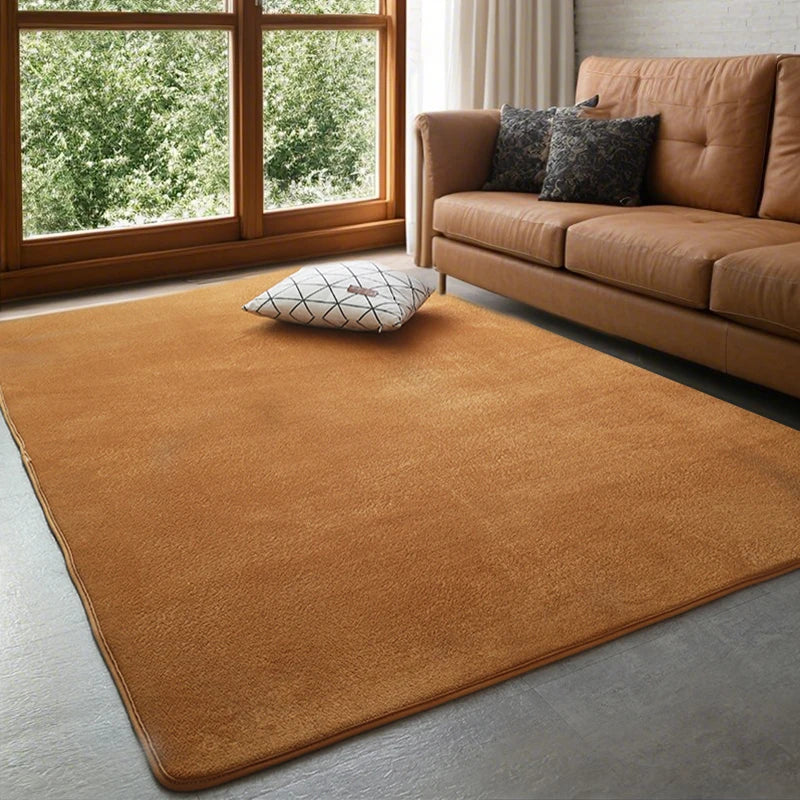 Modern Coral Velvet Carpet
