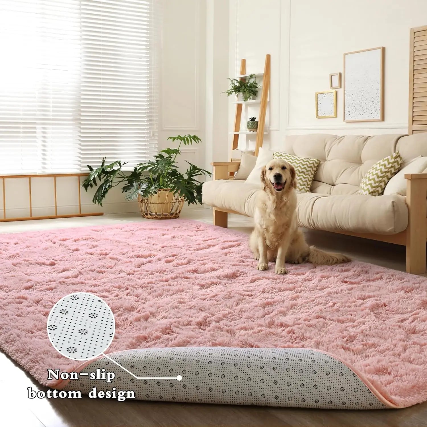 Plush Soft Indoor Carpet - Anti-Skid Durable Area Rug