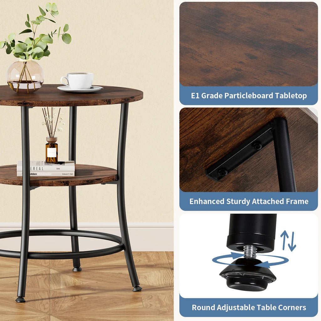 2-Tier Round Side Table