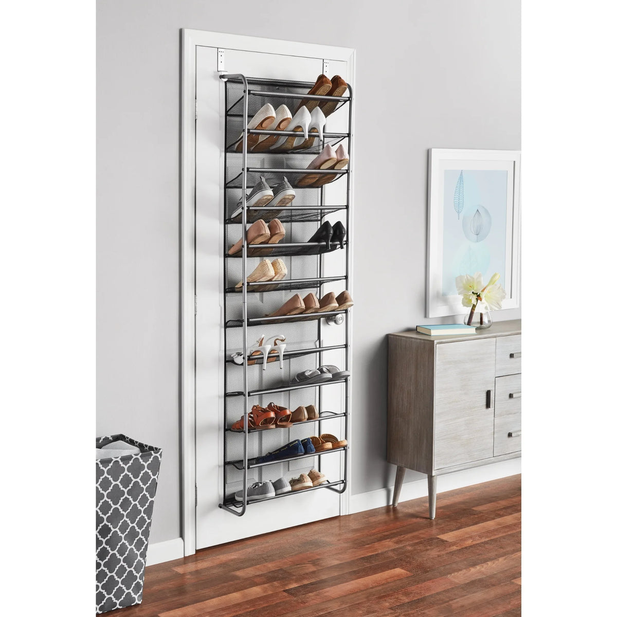 12-Tier over the Door Shoe Rack for 36 Pairs