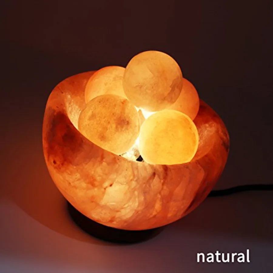 Himalayan Salt Lamp with 6 Himalayan Salt Balls
