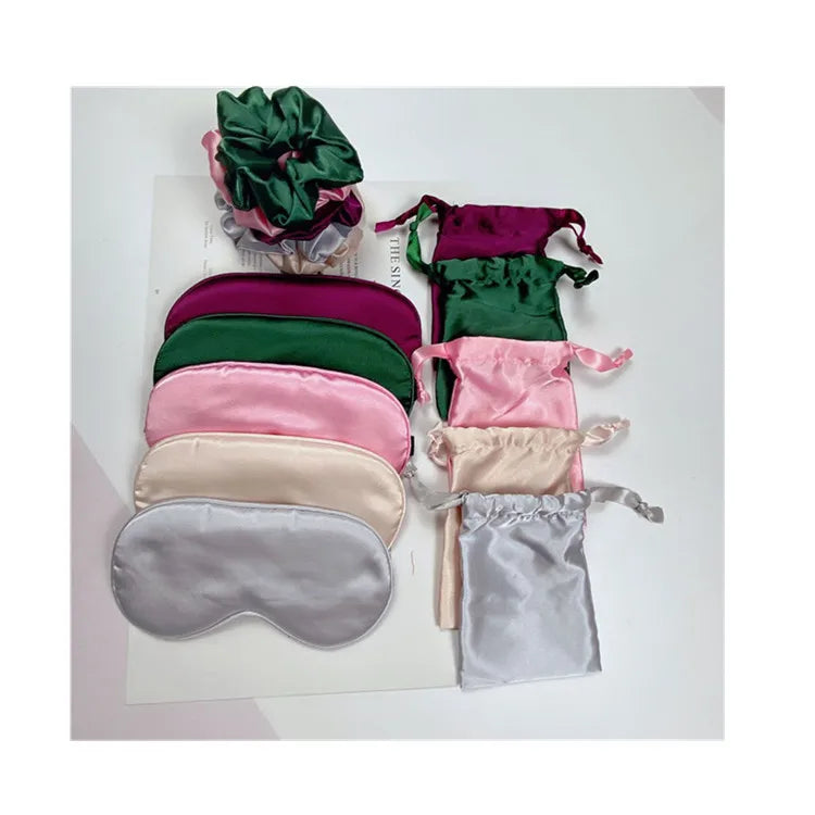 3-Piece Women’s Imitated Silk Sleep Eye Mask Set