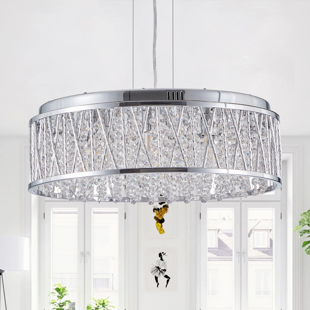 Crystal Chandelier Flush Mount Ceiling Light