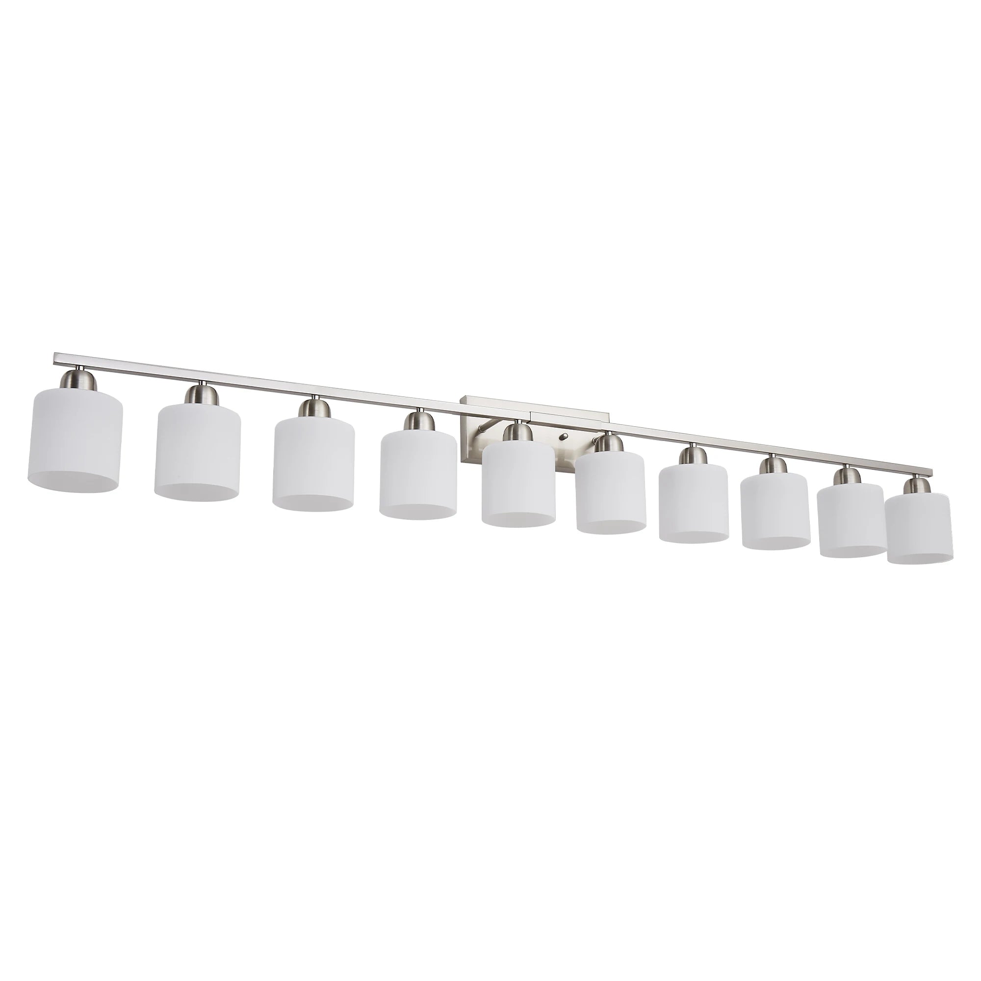 Milk Glass Bathroom Vanity Light Over Mirror, Matte Finish with Frosted Glass
