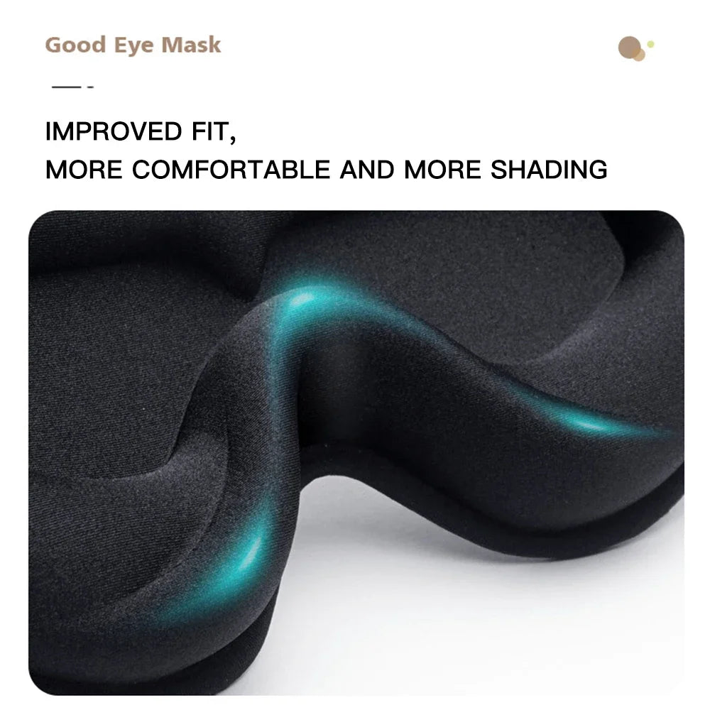 3D Soft Memory Foam Eye Mask for Total Darkness & Comfort