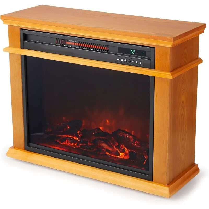 1500 Watt Portable Electric Fireplace Heater with Remote Control