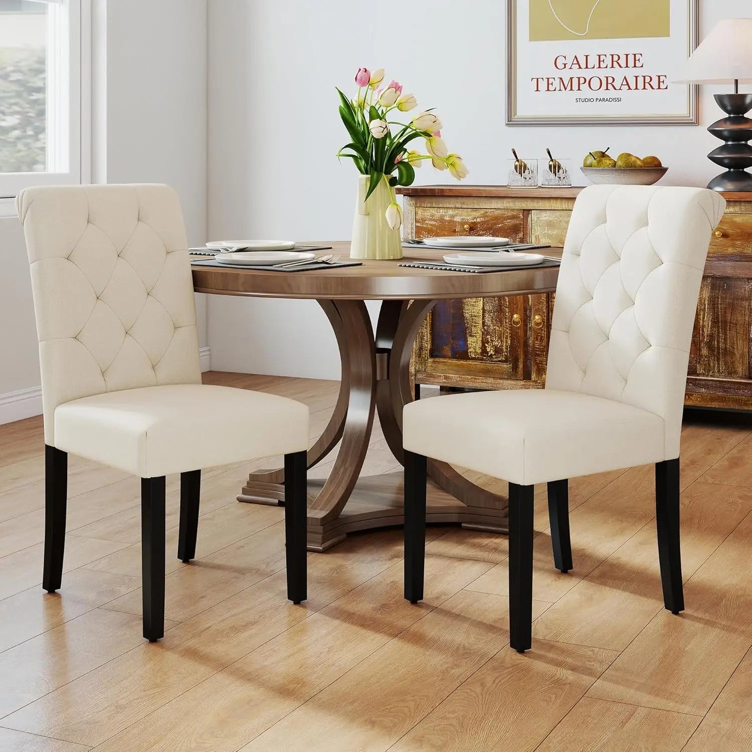 Set of 4 Upholstered Dining Chairs