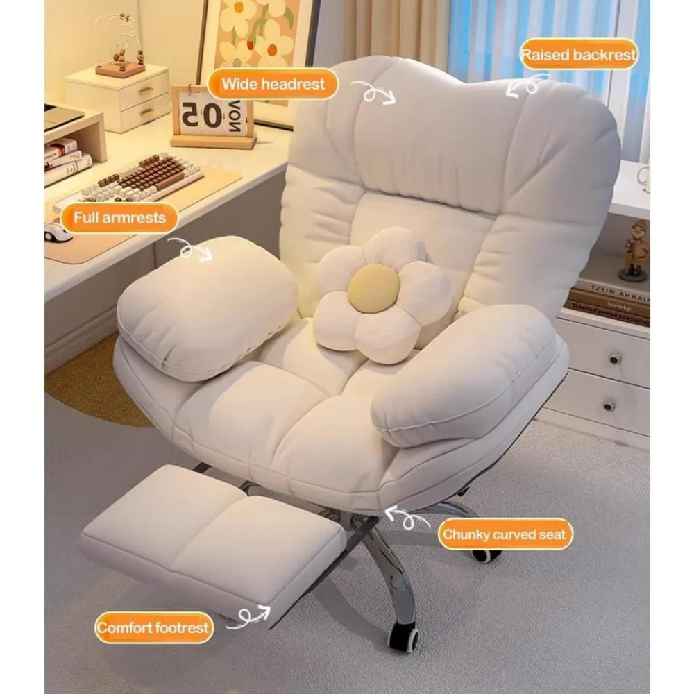 Comfortable Recliner Desk Chair for Bedroom or Home Office
