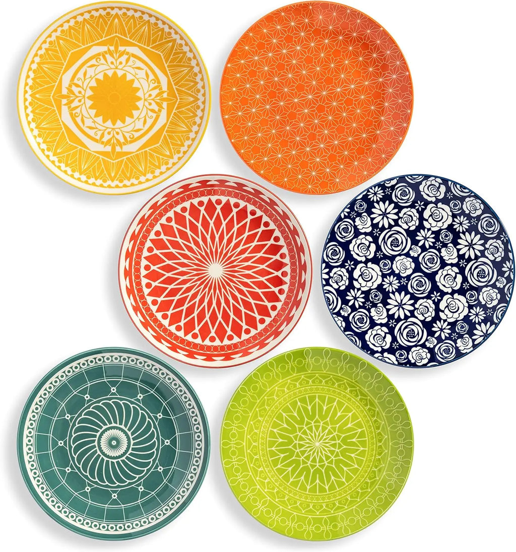 Salad Plates – Colorful Boho Porcelain Small Plates