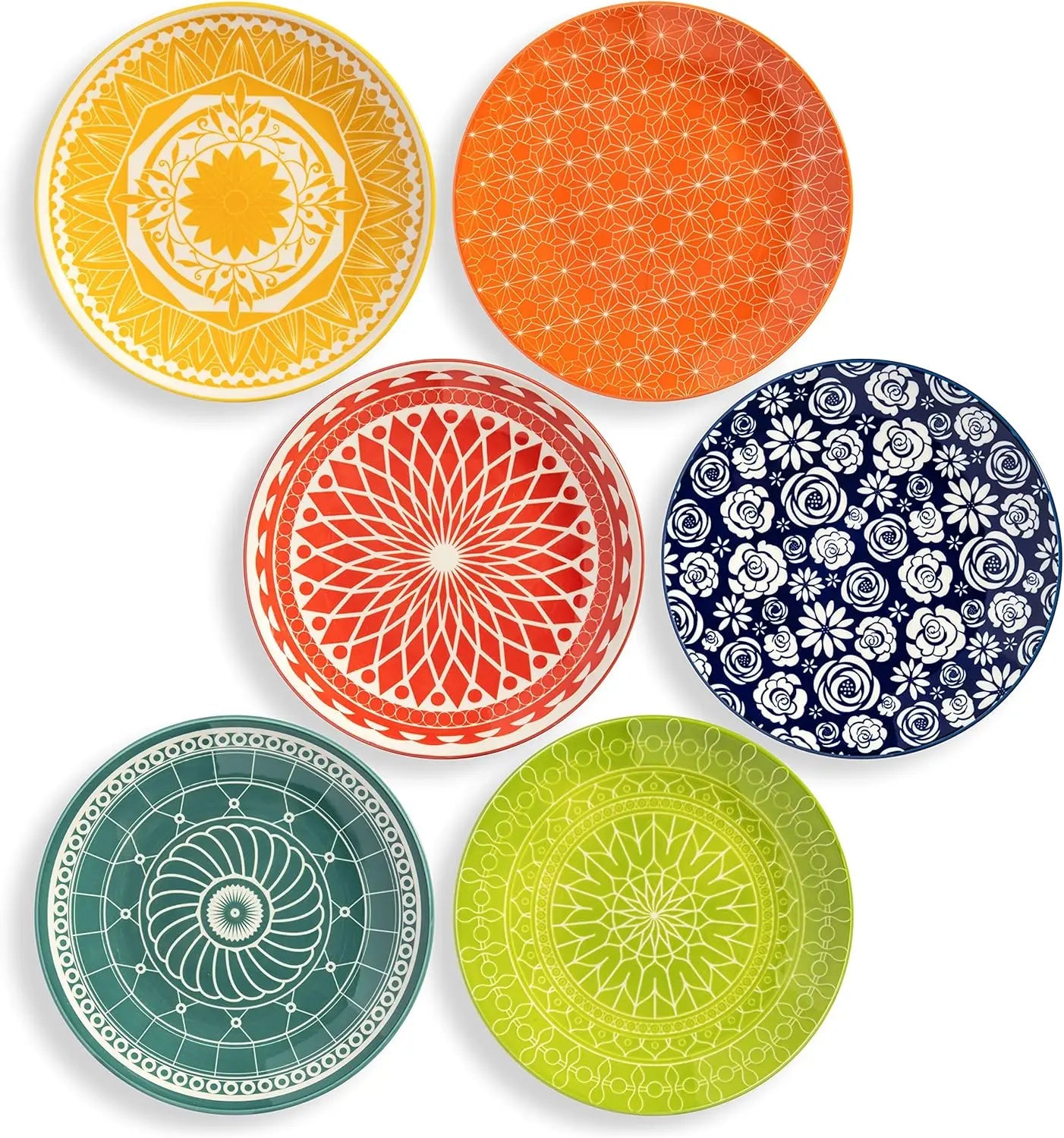 Salad Plates – Colorful Boho Porcelain Small Plates