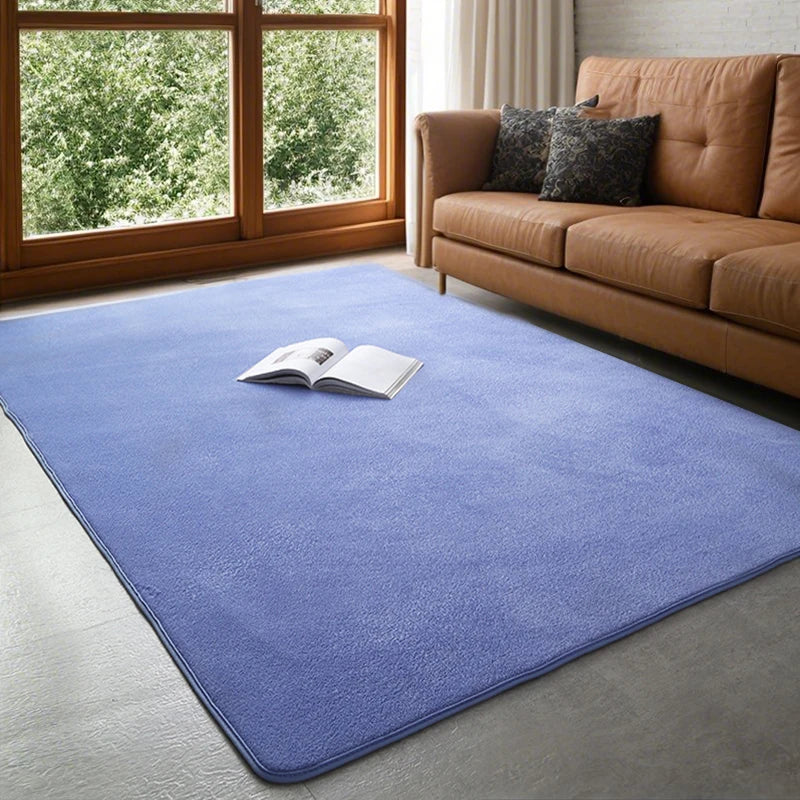 Modern Coral Velvet Carpet