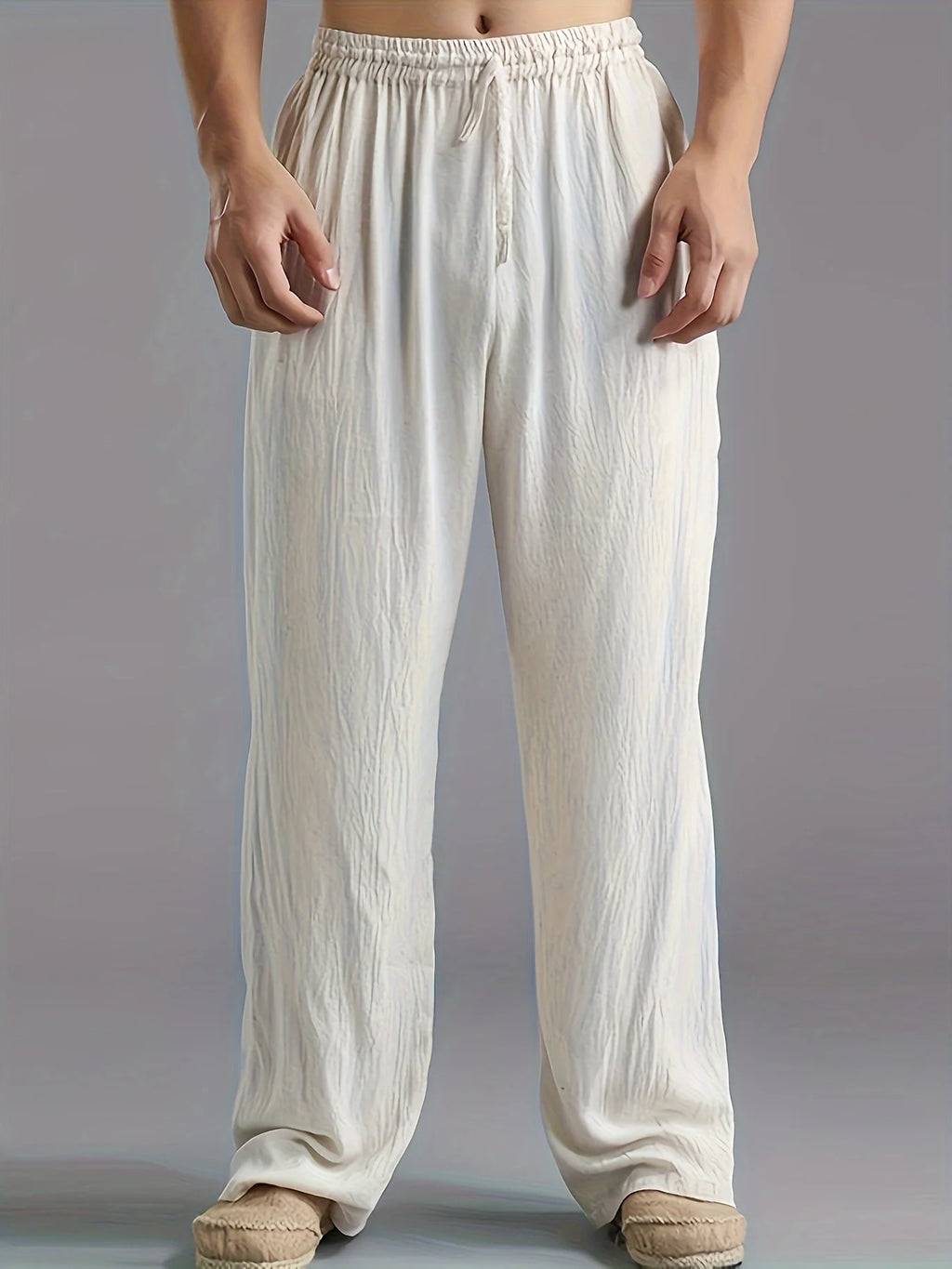 Men's Plus-Size Linen Breathable Sweatpants