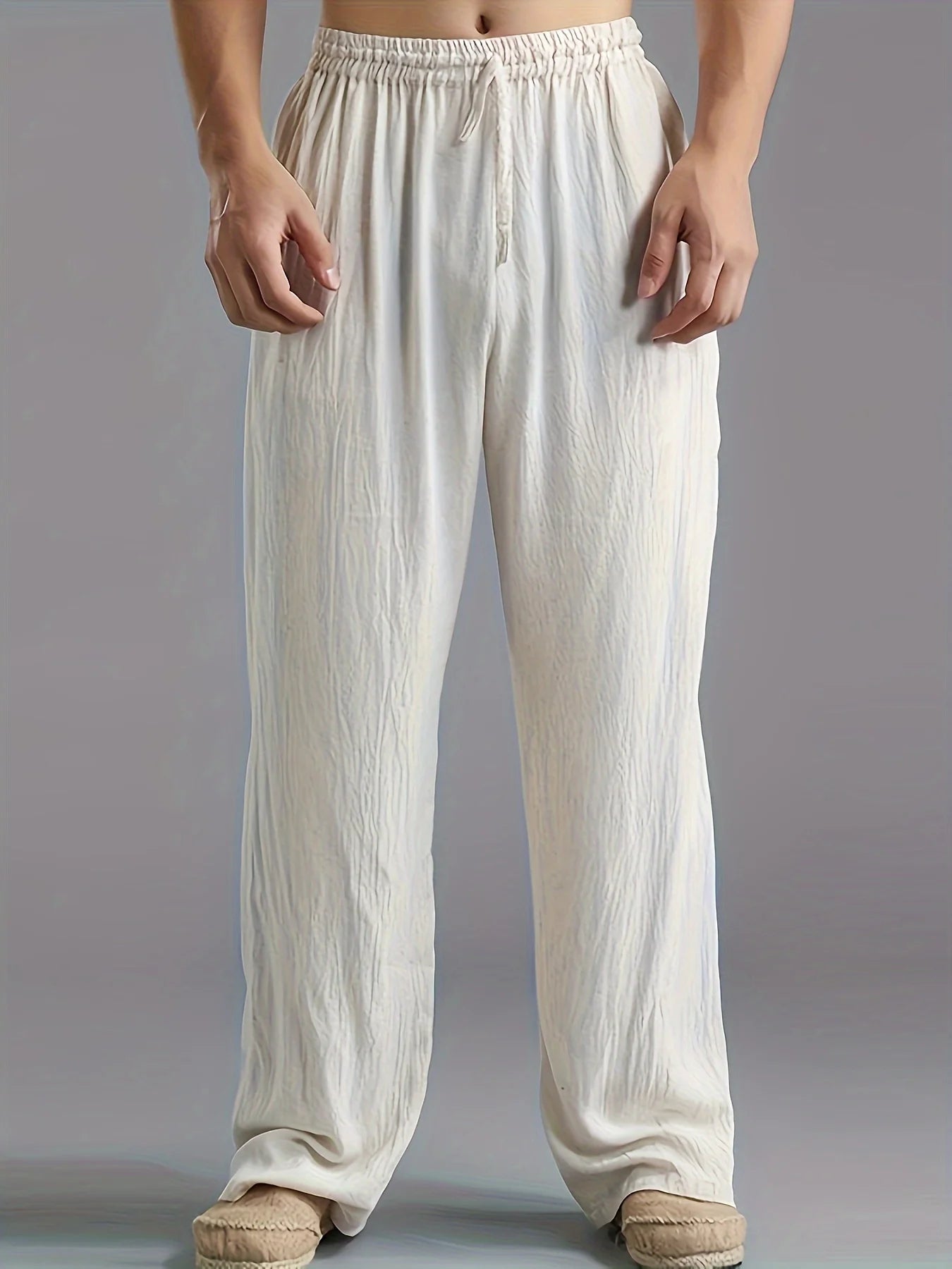Men's Plus-Size Linen Breathable Sweatpants