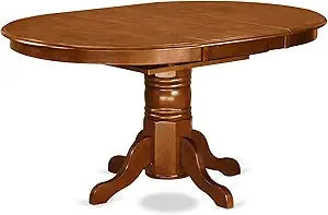 Elegant Oval Dining Room Table with Butterfly Leaf & Pedestal Base – 42" x 60"