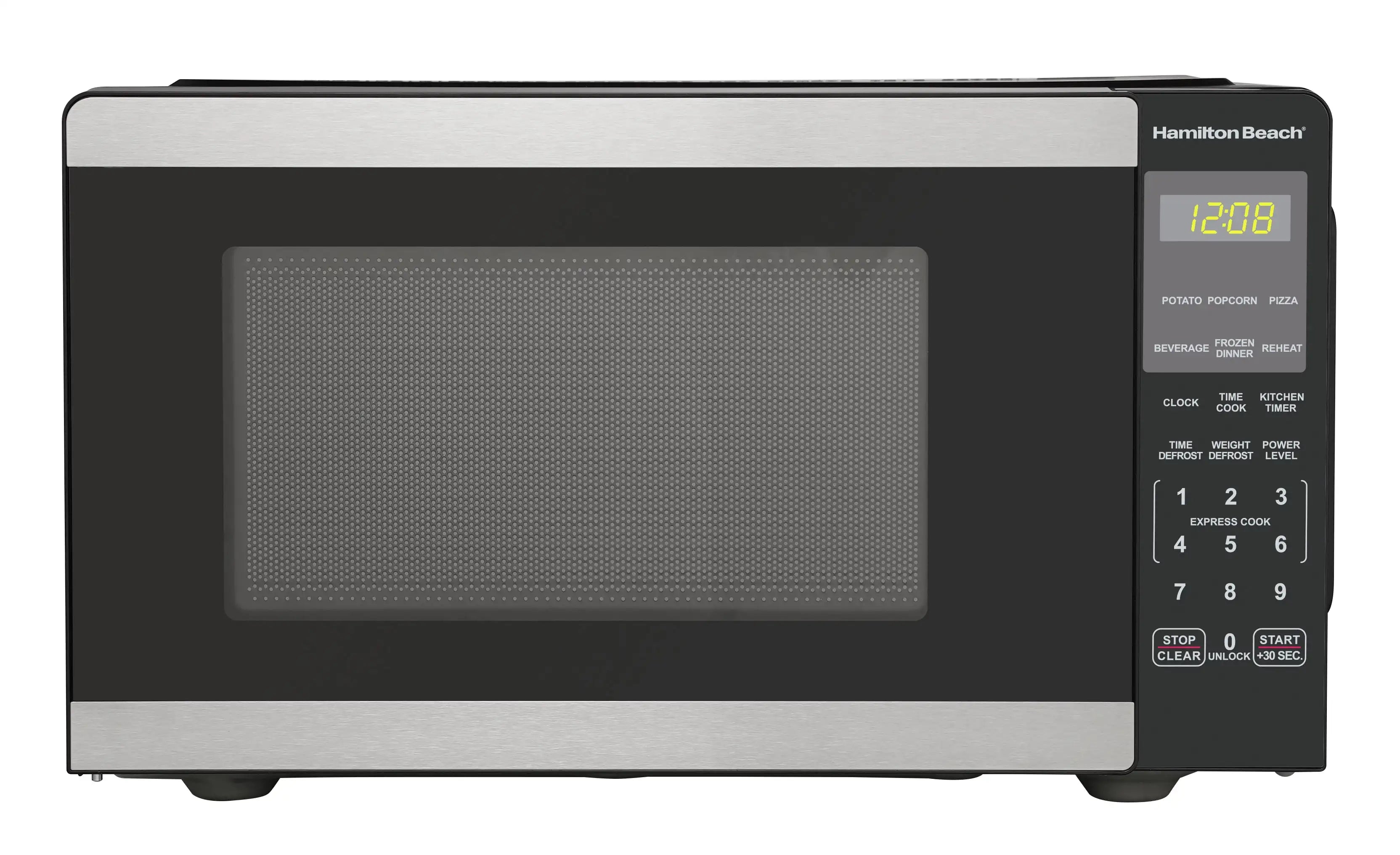 0.9 Cu Ft Countertop Microwave Oven, 900 Watts, Stainless Steel
