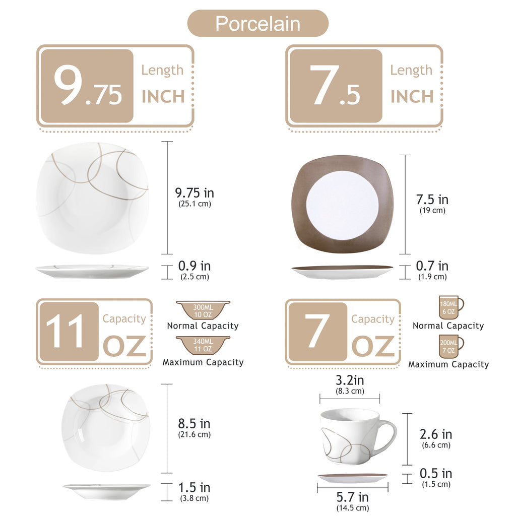 30-Piece Porcelain Dinnerware Set