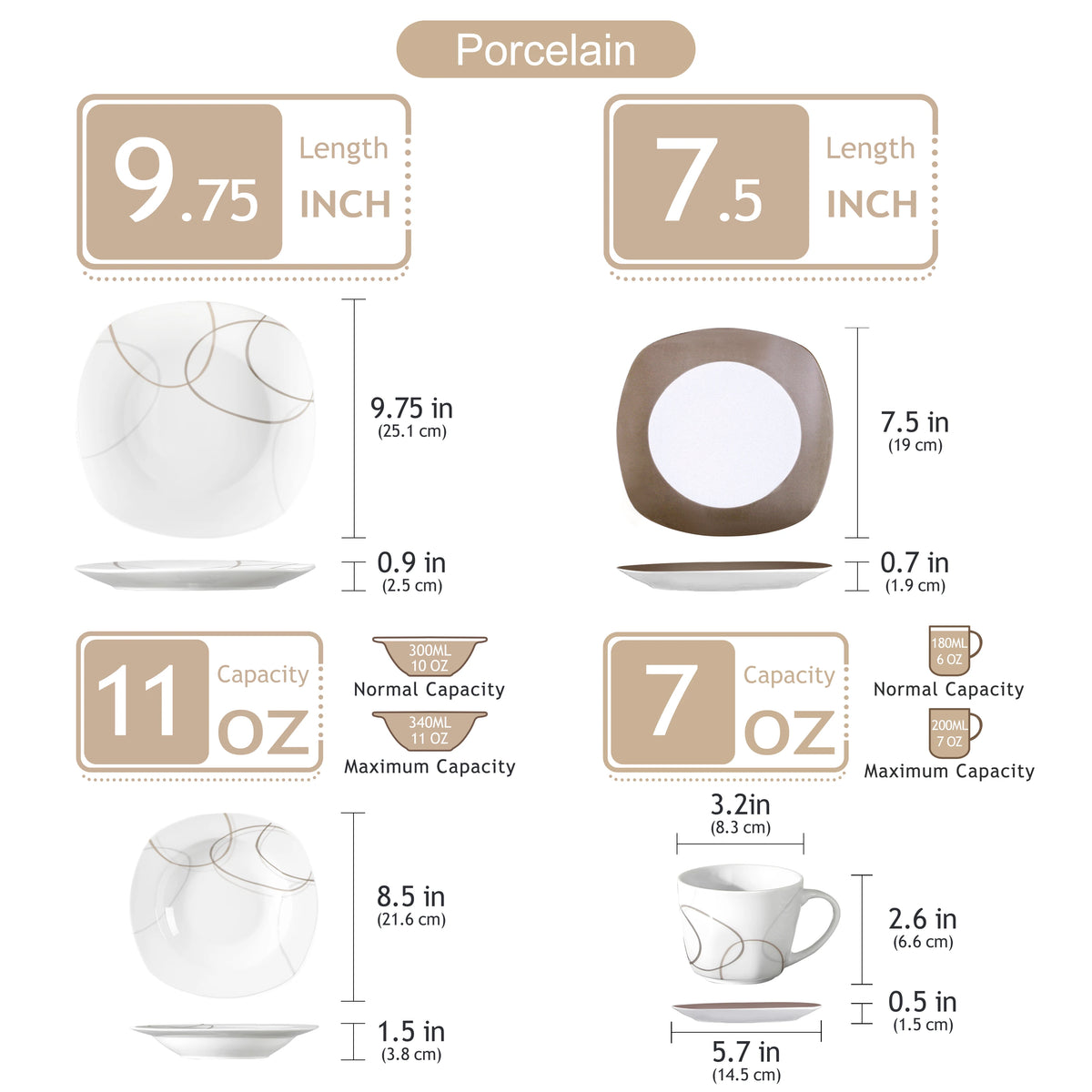 30-Piece Porcelain Dinnerware Set