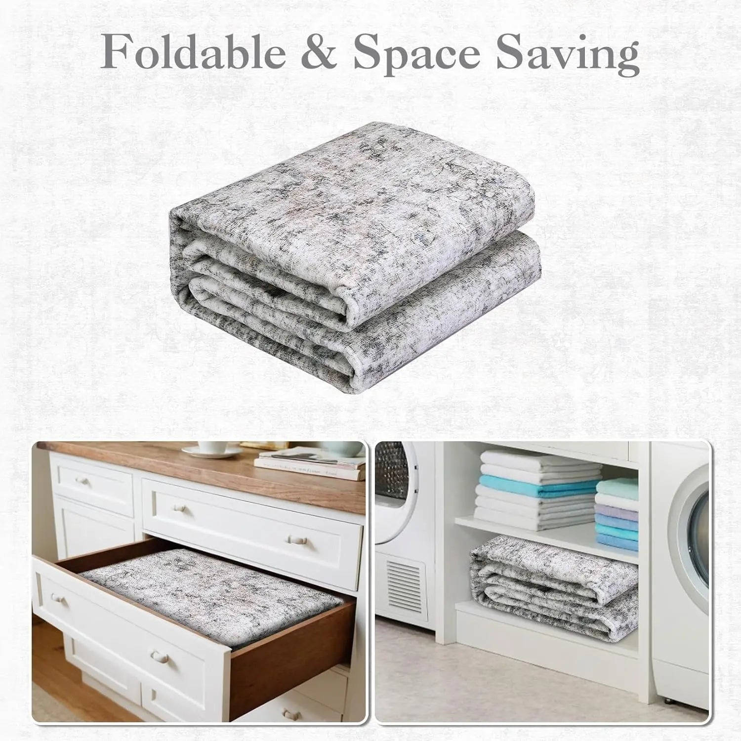 Washable Area Rug – Stain-Resistant Indoor Carpet with Non-Slip Backing