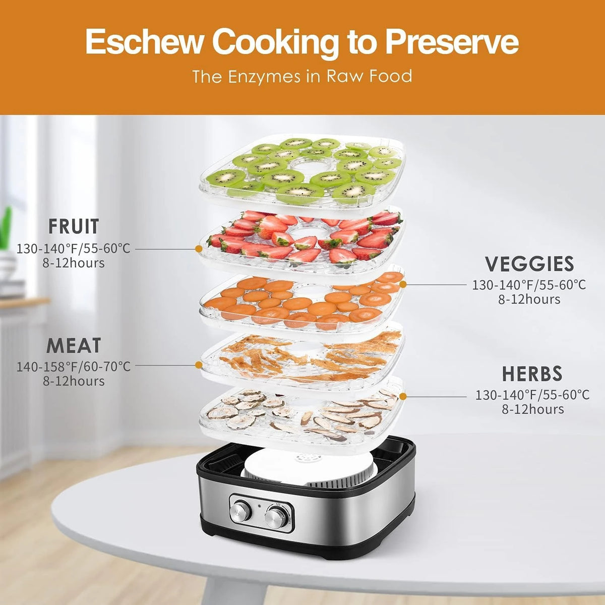 240W 5-Tray Food Dehydrator
