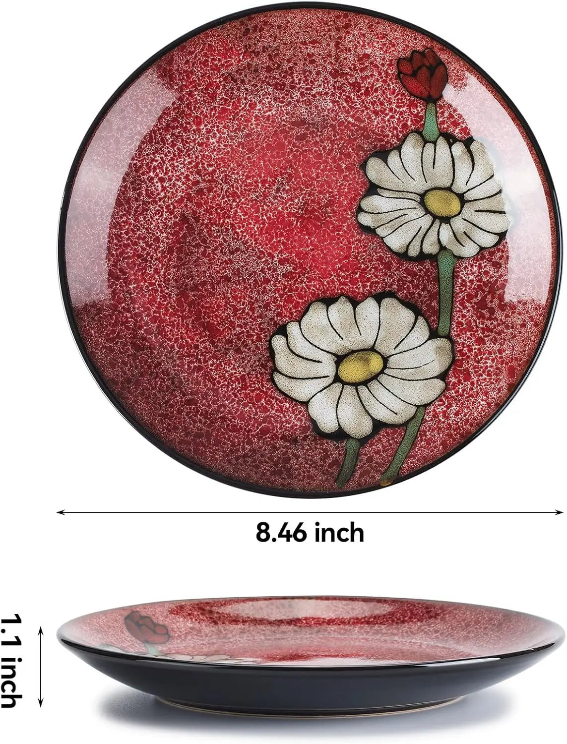 Ceramic Salad Plates Set – 8.5" (Set of 6)