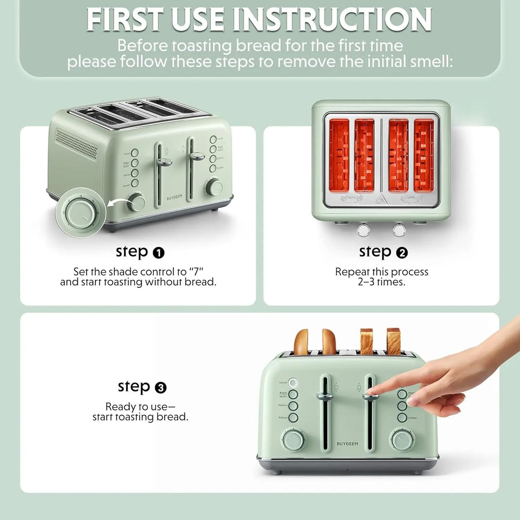 Retro 4-Slice Toaster – Stylish Design