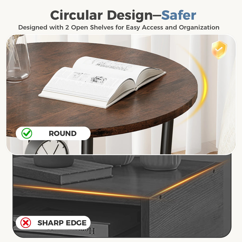 2-Tier Round Side Table