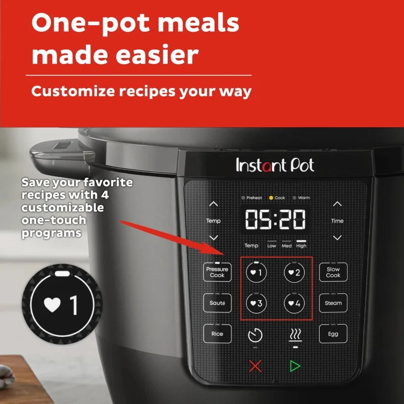 6 QT Instant Pot, Pressure Cooker and Multi-Cooker