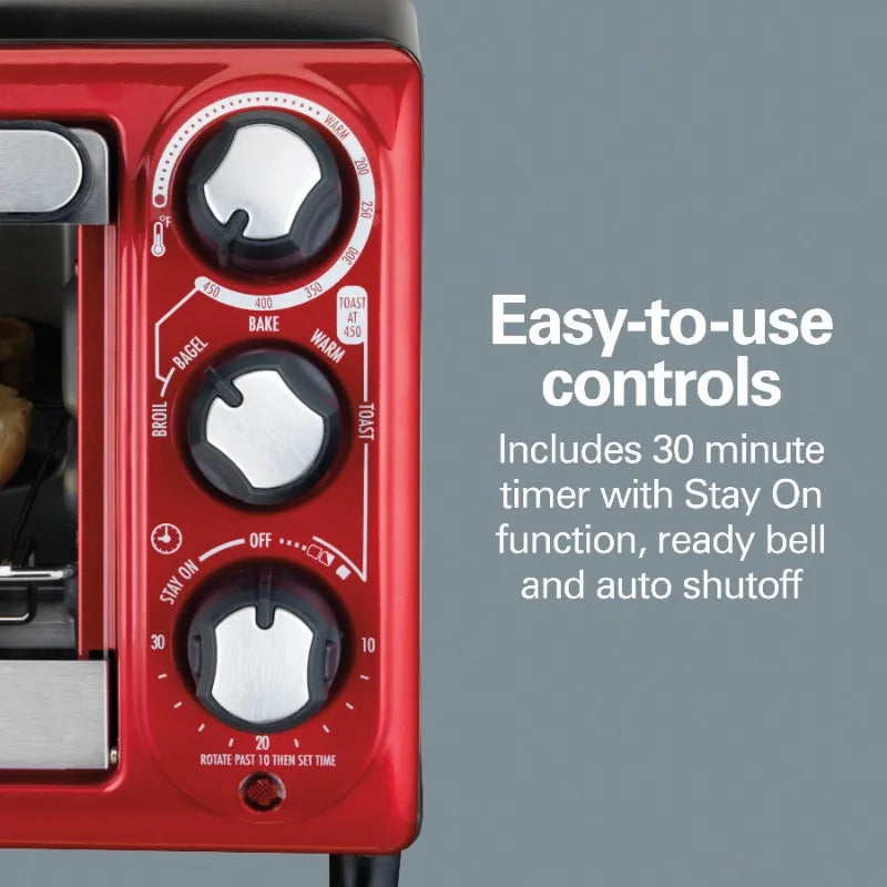 4-Slice Toaster Oven with 5 Versatile Cooking Modes