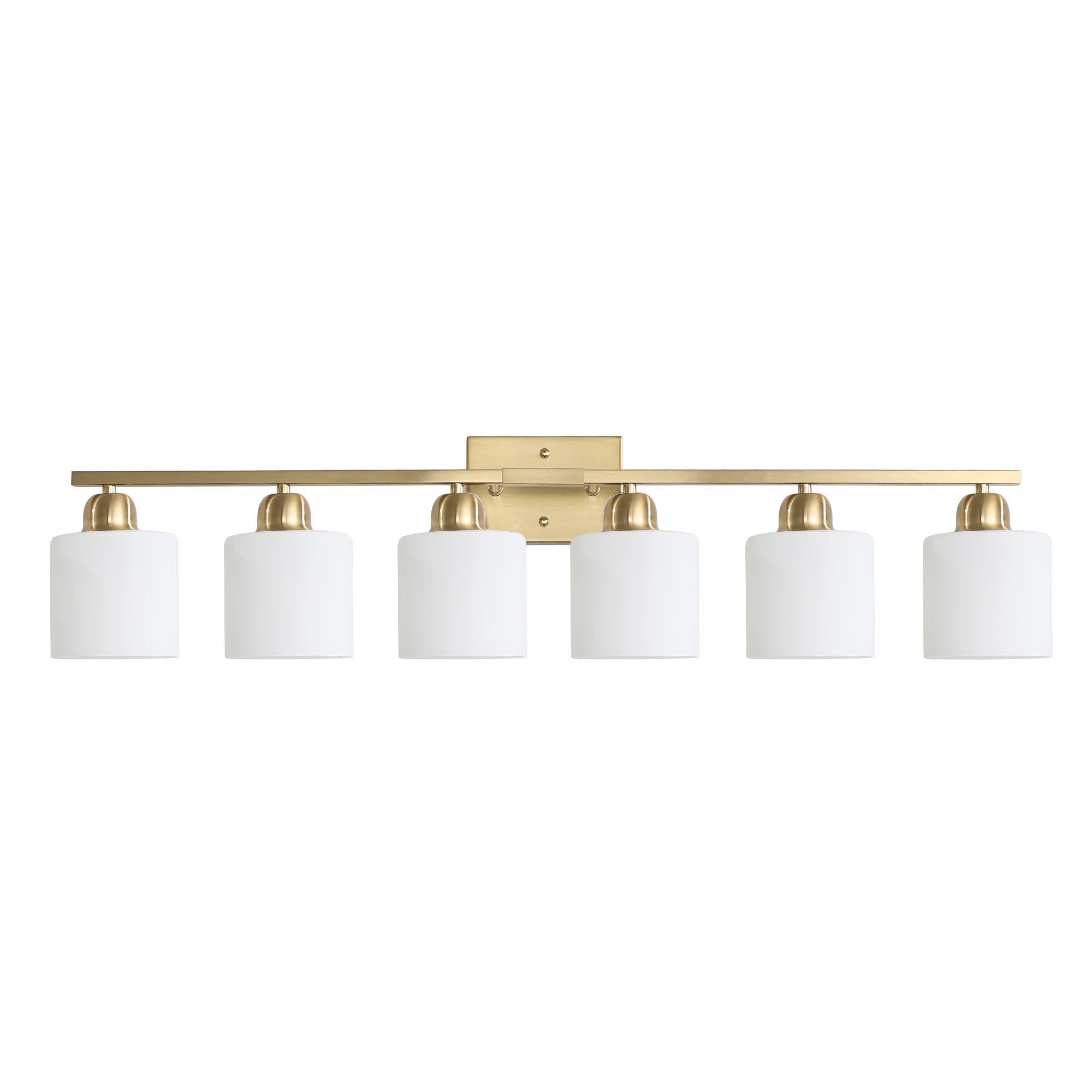 Milk Glass Bathroom Vanity Light Over Mirror, Matte Finish with Frosted Glass