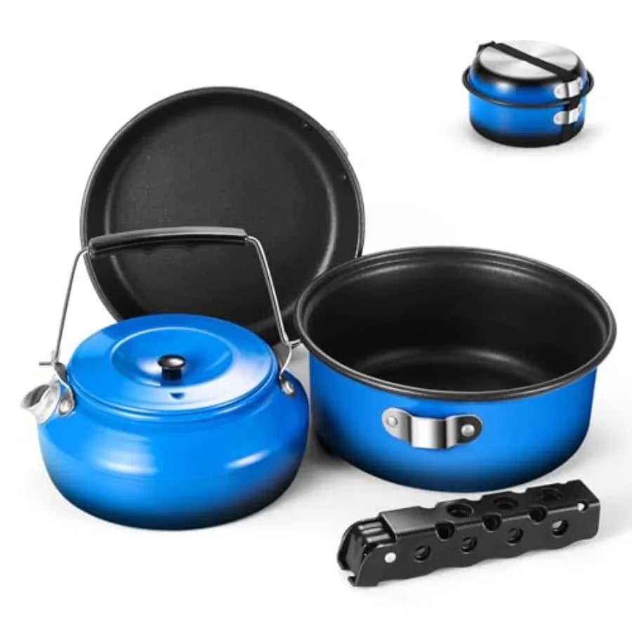 5PCS Non-Stick Camping Pot and Pan Set