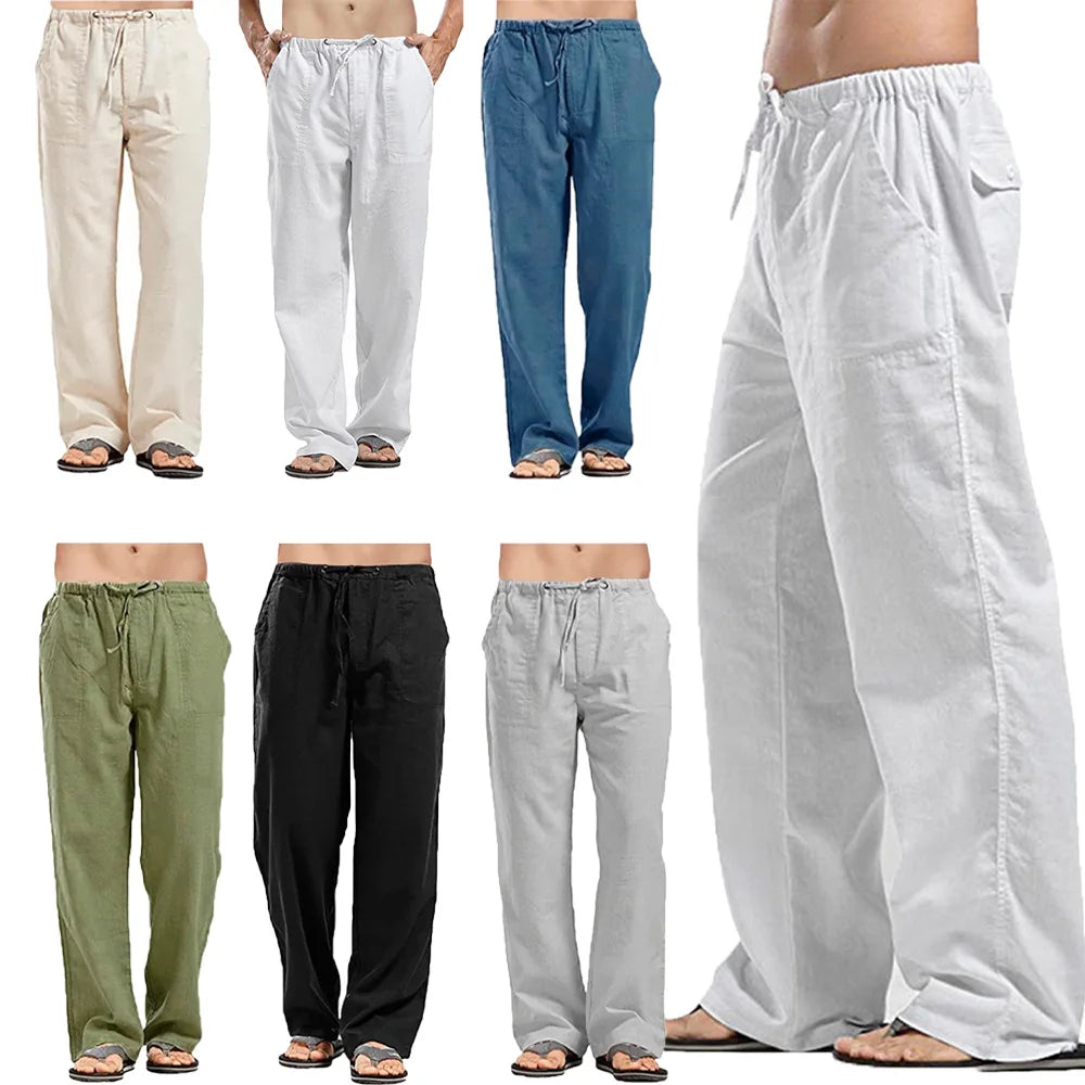 Men's Casual Cotton Linen Pants