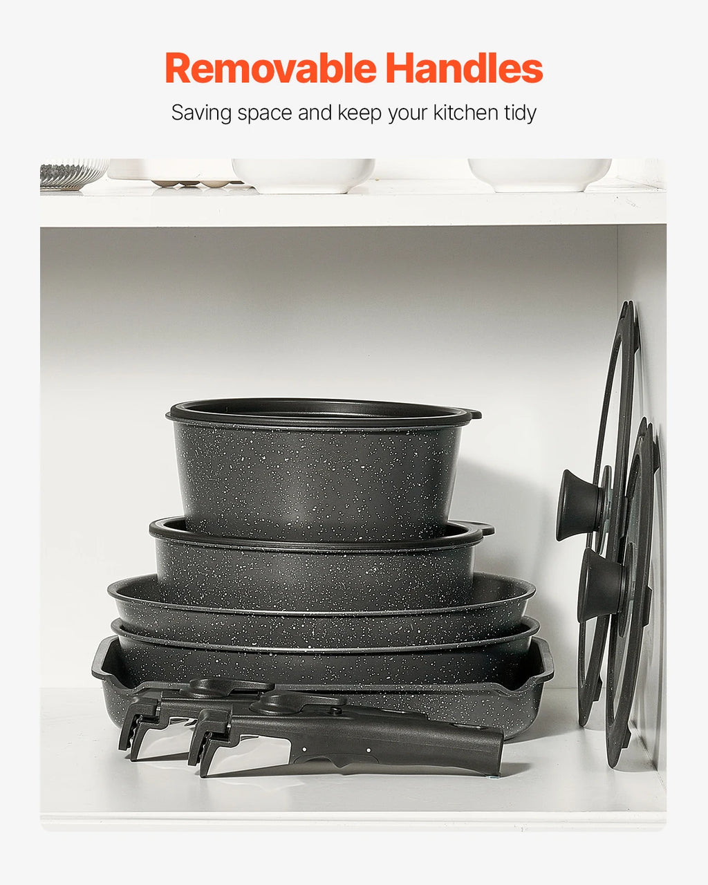 17-Piece Nonstick Granite Cookware Set