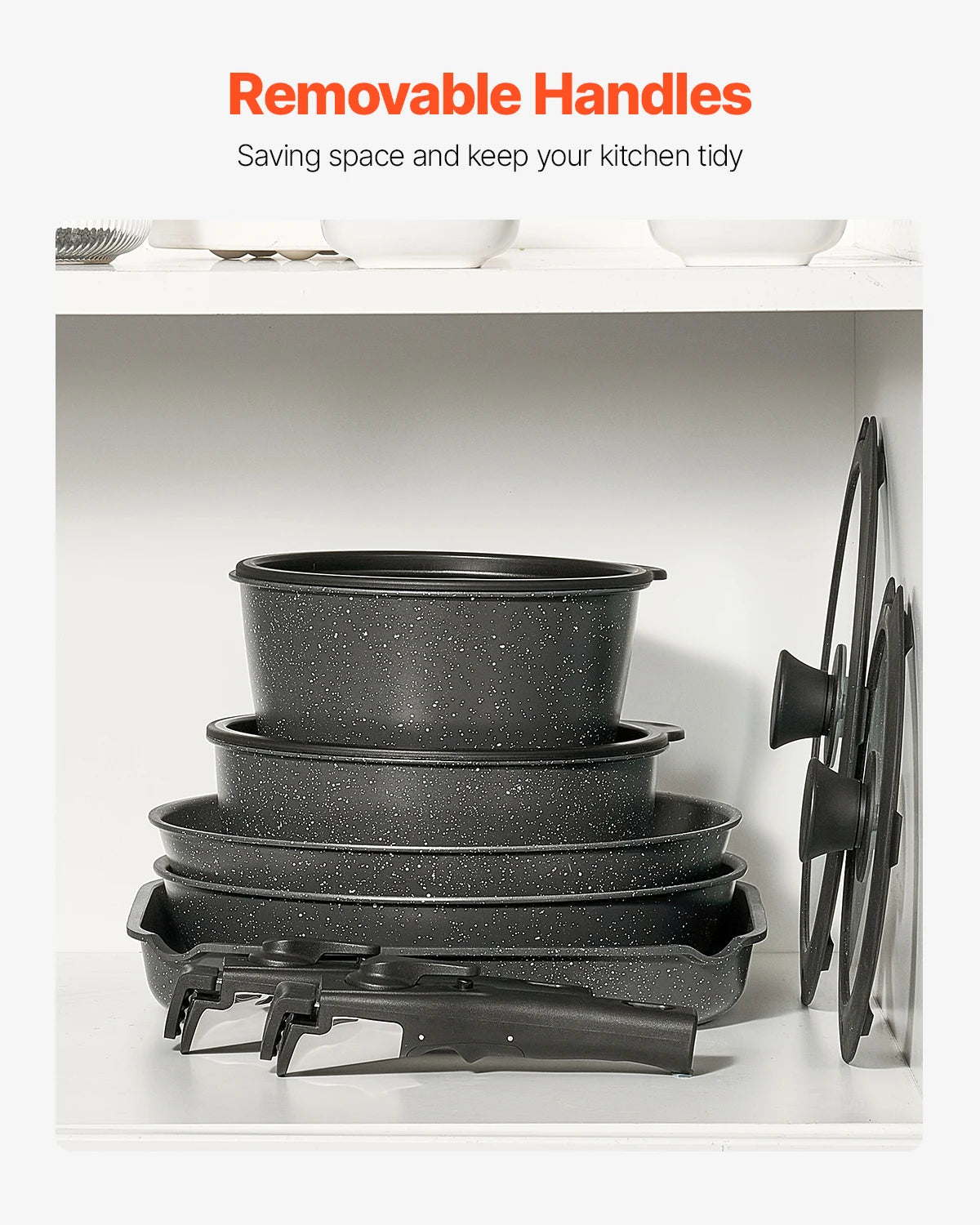 17-Piece Nonstick Granite Cookware Set
